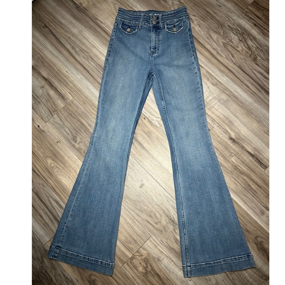 Idyllwind Miranda Lambert Women Blue High Rise Flare Jeans Size 2W x 32L